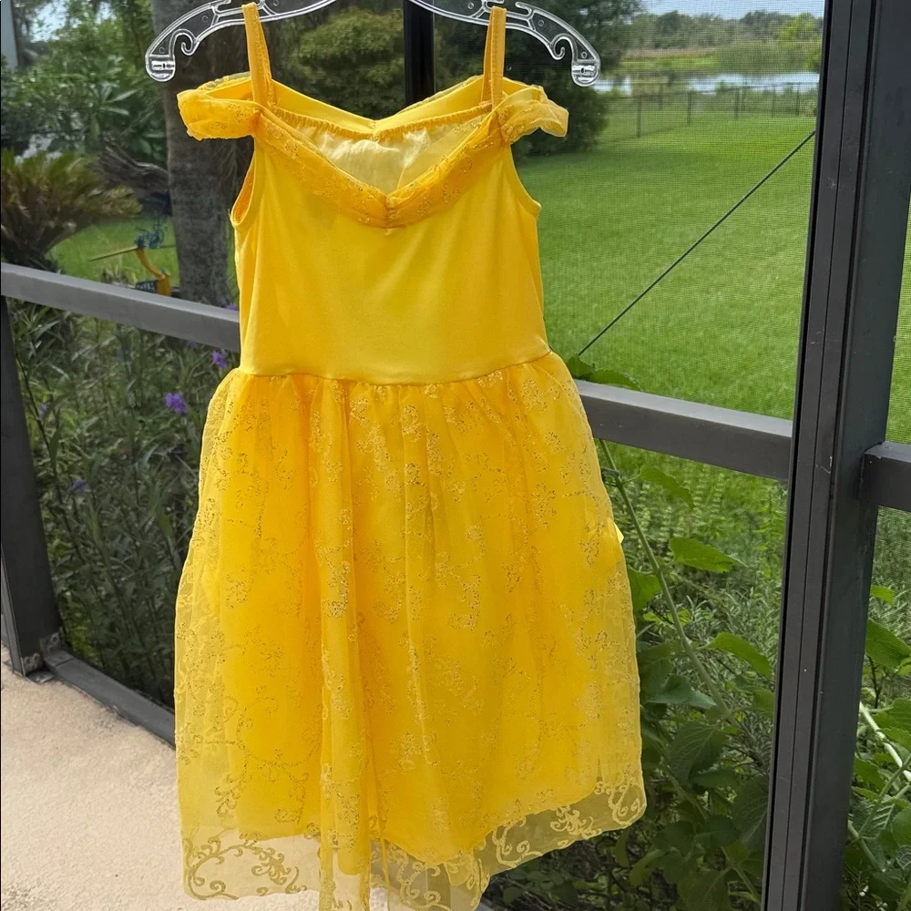 Disney Princess Belle 4-6 Halloween dress Costume/wand/crown/purse/jewelry/plush - Picture 6 of 8